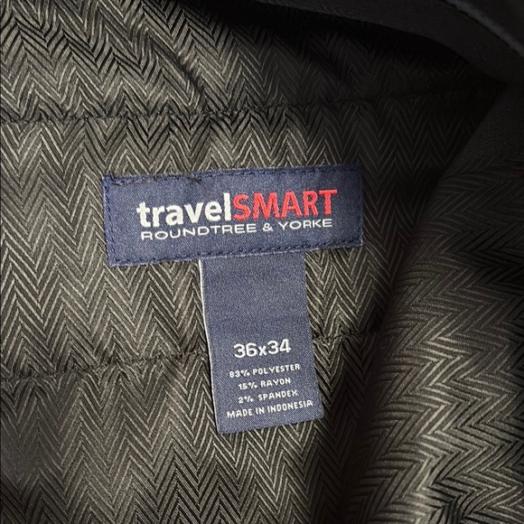 36 x 34 Roundtree & Yorke Men's Dress Pants - Black - Picture 2 of 3